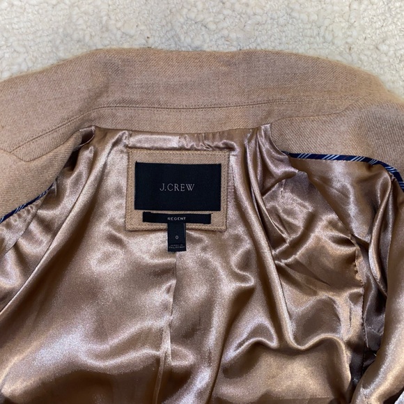 J.Crew Regent coat top- coat in double-serge wool camel tan - Picture 13 of 16